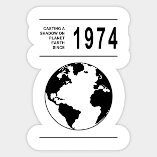 1974 birthday Sticker